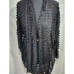 Step in Style Cutout Cardigan top Steampunk One size Black Lightweight